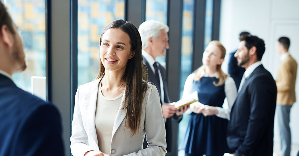 Young professional woman at a meeting