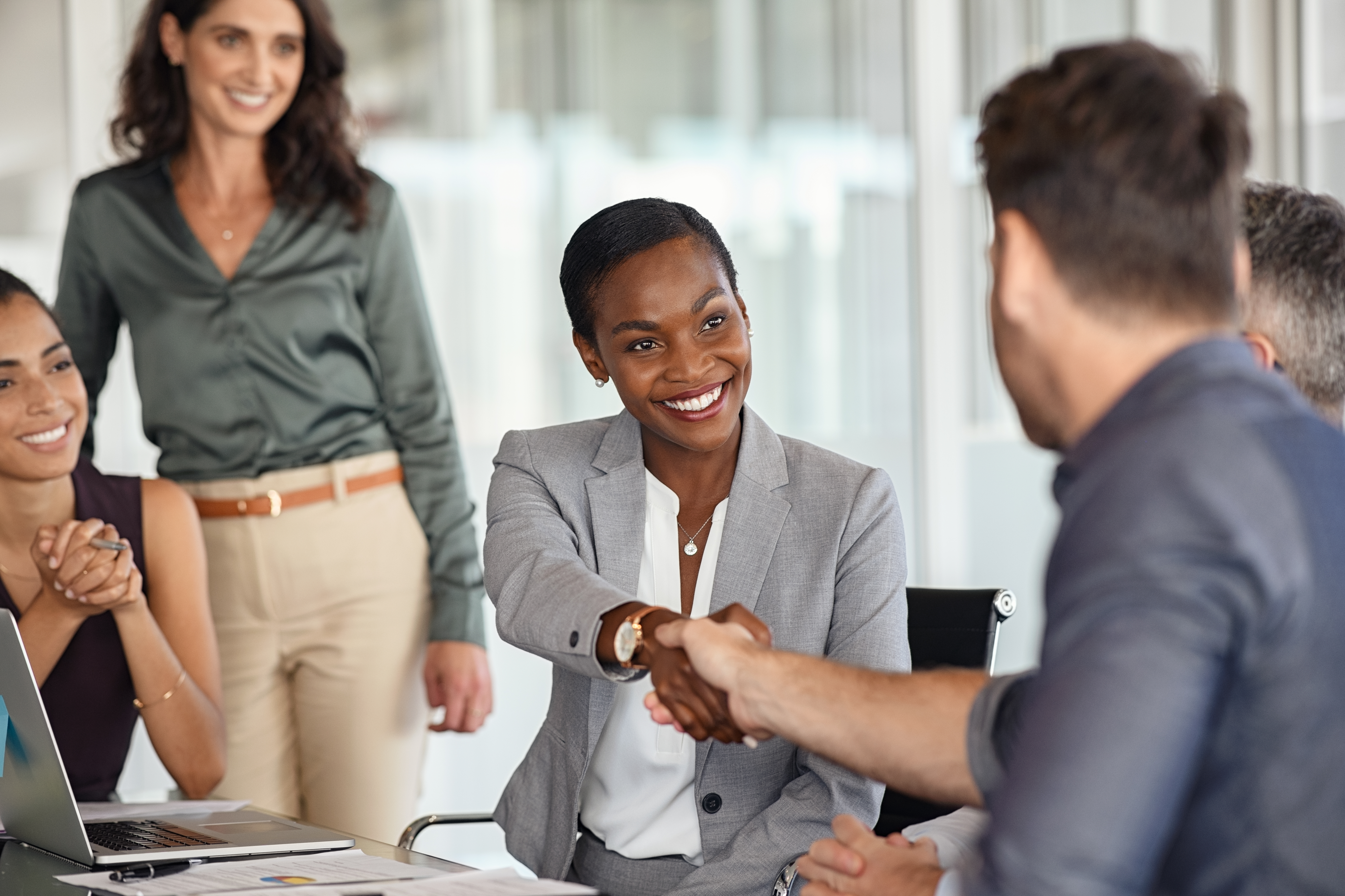 Group of people of having a business meeting