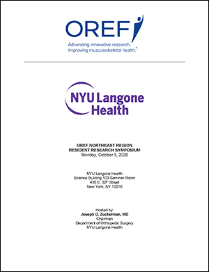 Cover of the 2026 OREF Northeast Region Resident Research Symposium Program