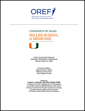 Cover of the 2024 OREF Southeast Region Resident Research Symposium program