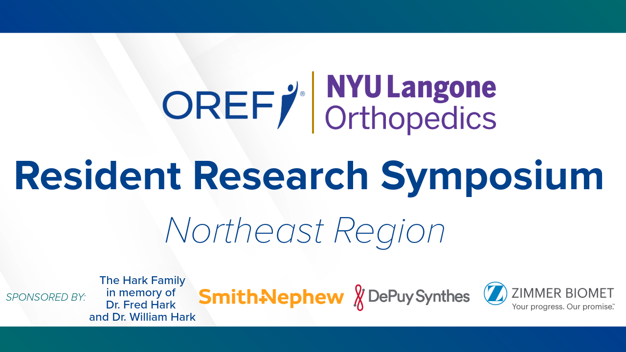 2026 OREF Northeast Region Resident Research Symposium Watch Live