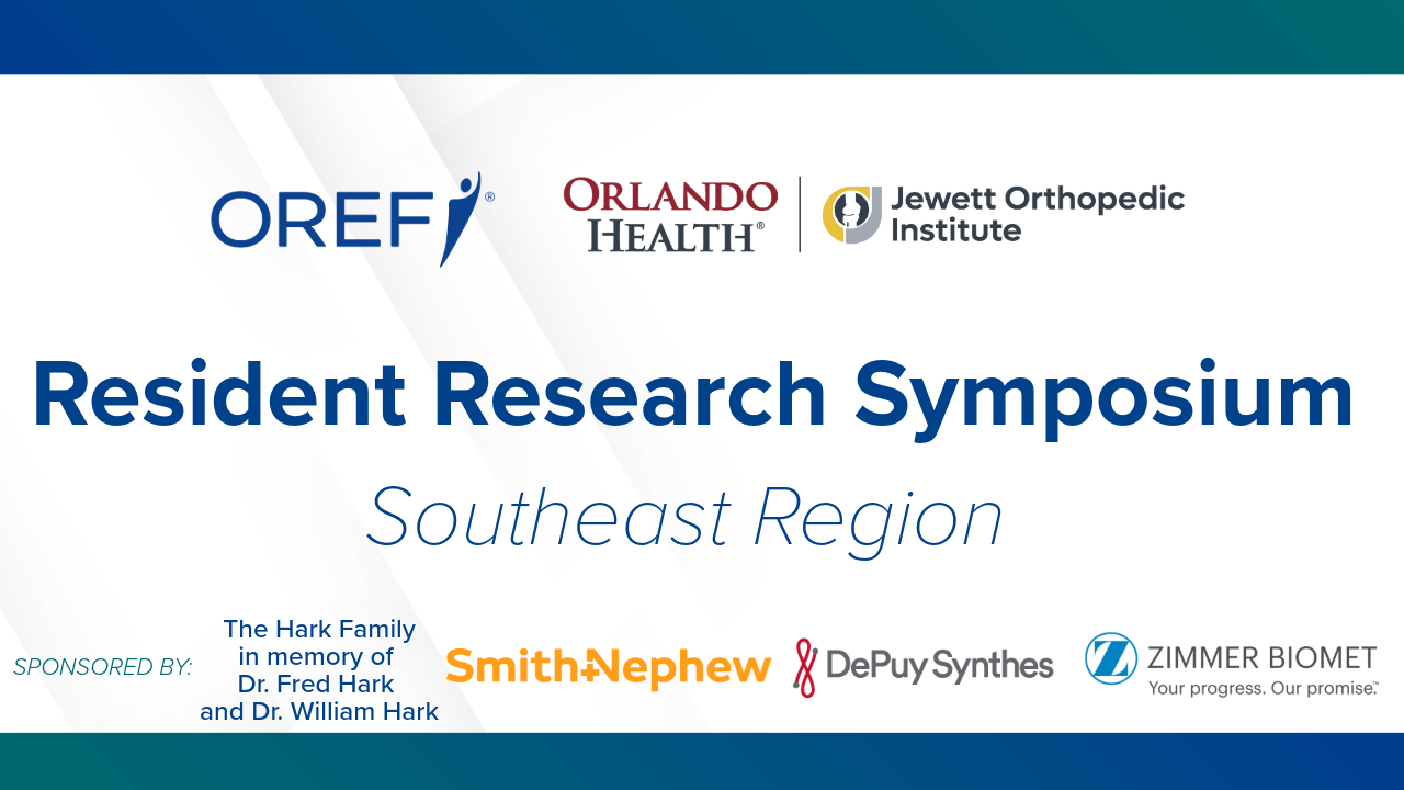 2026 OREF Southeast Region Resident Research Symposium Watch Live