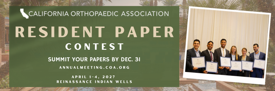 COA 2027 Resident Paper Contest COA 2027 Resident Paper Contest