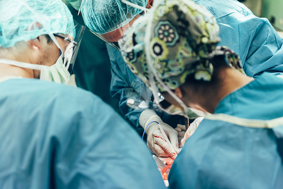 Orthopaedic surgeons in operating room