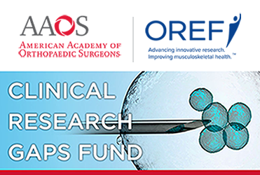 AAOS and OREF logos above Clinical Gaps Research Fund picture
